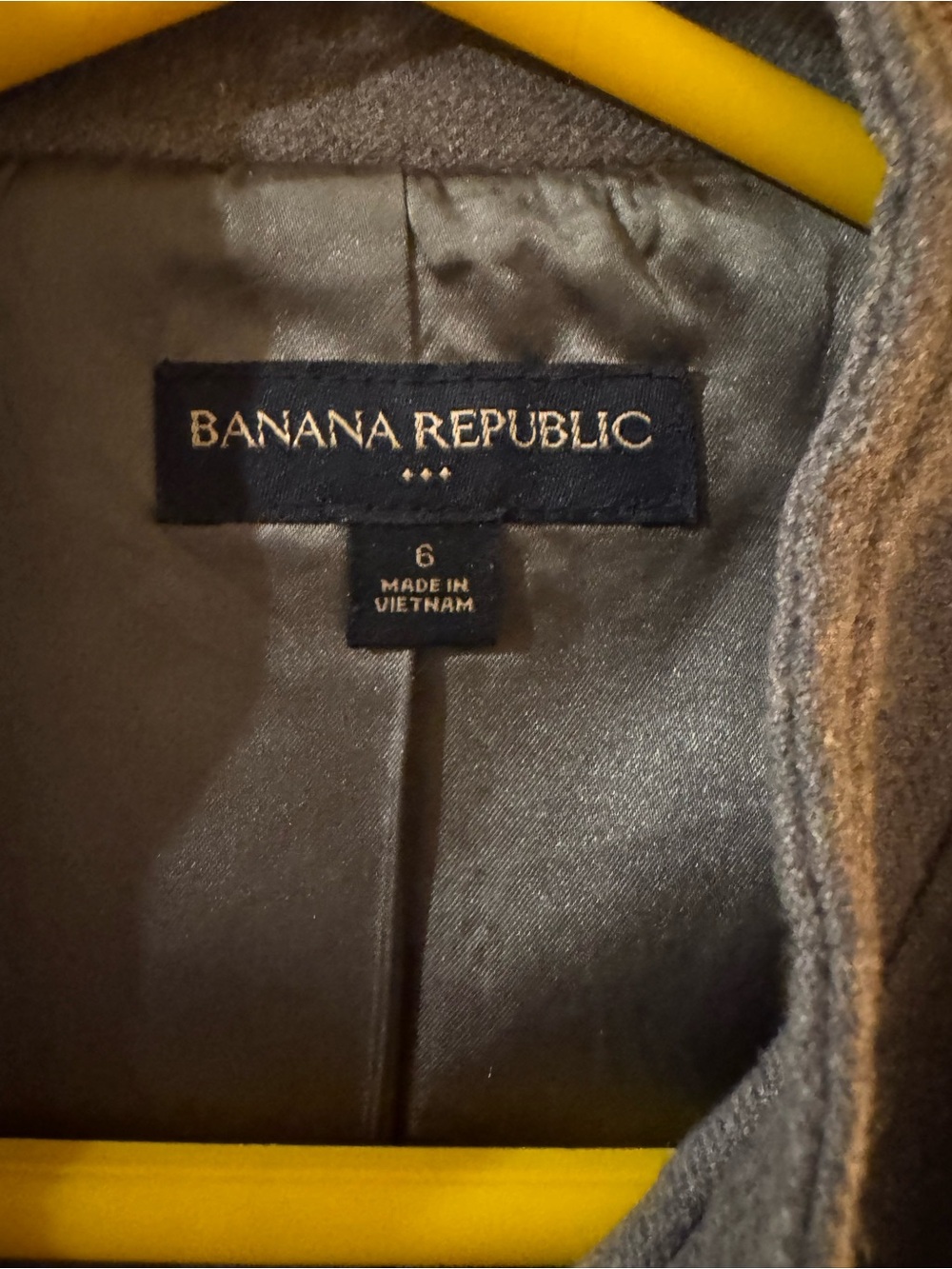 Banana Republic Gray Military-Style Wool Blend Jacket - Picture 3 of 6